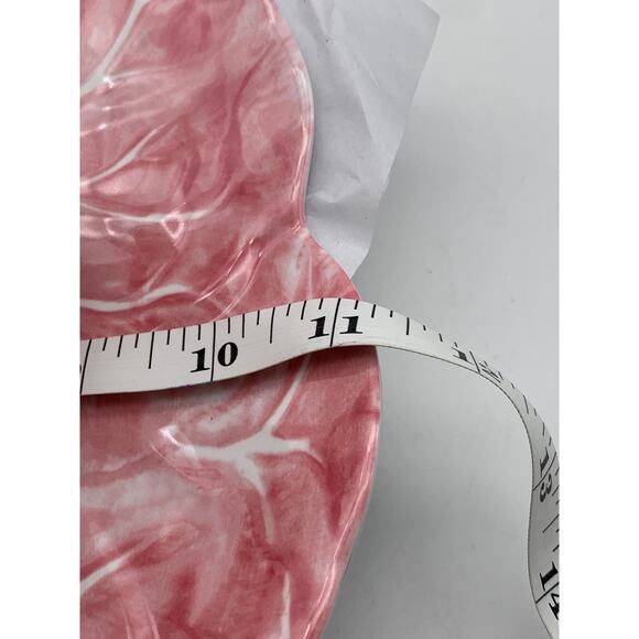 NEW Primrose Vintage Melamine Pink Lettuce Cabbage Leaf Plates 11" Size Set of 4 - Picture 3 of 8